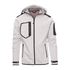 Giubbotto TAGLIA-L Soft shell Impermeabile con Cappuccio Tasche Payper Extreme Bianco/Nero Outlet