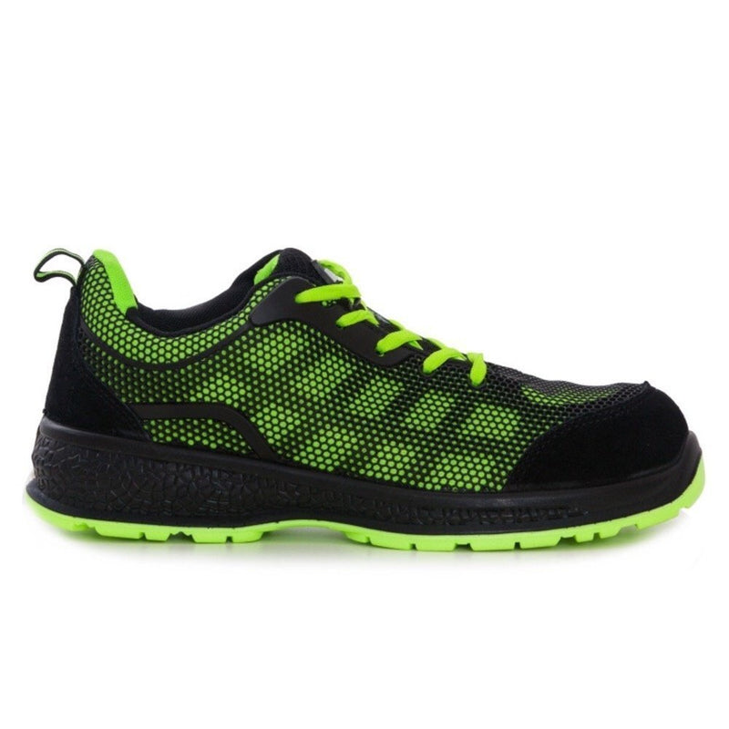 Carica immagine in Galleria Viewer, Scarpe Antinfortunistiche Basse Leggere, Estive Miller Steel S1P SRC – Nero Verde Uomo

