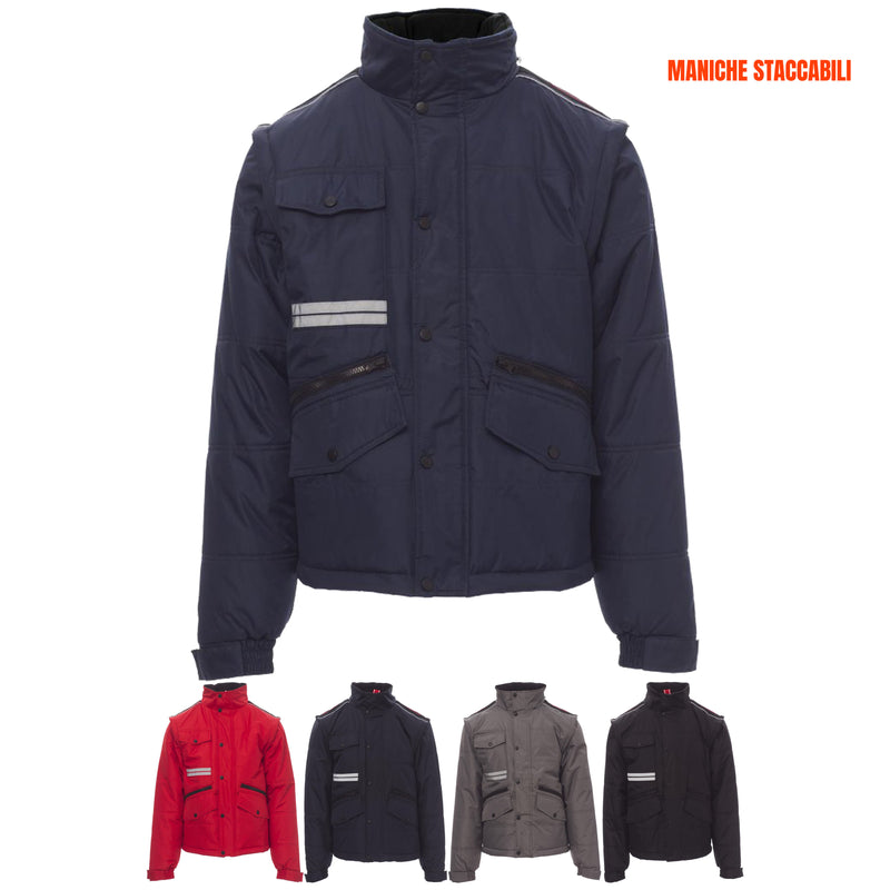 Carica immagine in Galleria Viewer, Giubbotto con Maniche Staccabili Uomo con Cappuccio Invernale Impermeabile Payper Fighter 2.0

