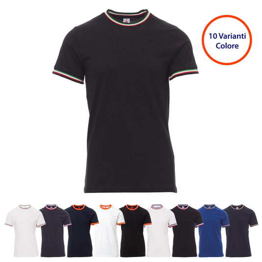 T-Shirt Uomo Tricolore Girocollo Payper Flag