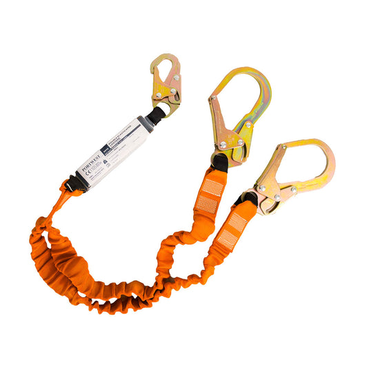 Cordino Anticaduta Doppio Portwest FP75 con Assorbitore 140kg 1,8m