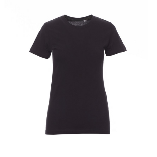 T-Shirt Donna TAGLIA-S Girocollo in Cotone Jersey Neutra Payper Free Lady Nero Outlet