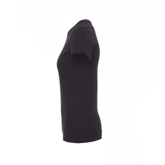 T-Shirt Donna TAGLIA-S Girocollo in Cotone Jersey Neutra Payper Free Lady Nero Outlet