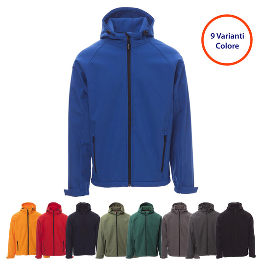 Giubbotto Uomo Invernale Lavoro Soft Shell con Cappuccio Impermeabile Personalizzabile Payper Gale