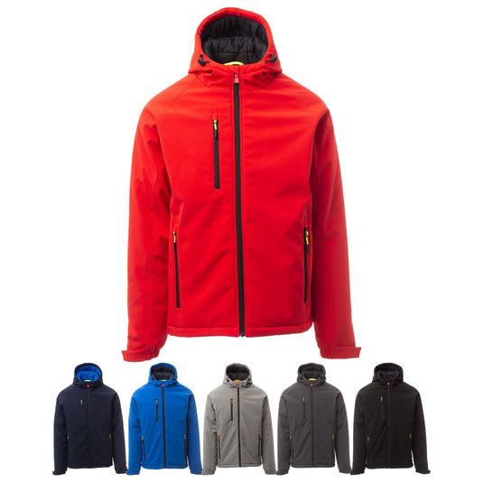 Giubbotto Uomo Invernale Soft Shell con Cappuccio Payper Gale Pad
