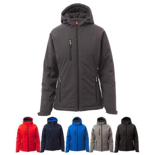 Giubbotto Soft-Shell Donna Invernale Cappuccio Payper Gale Pad Lady