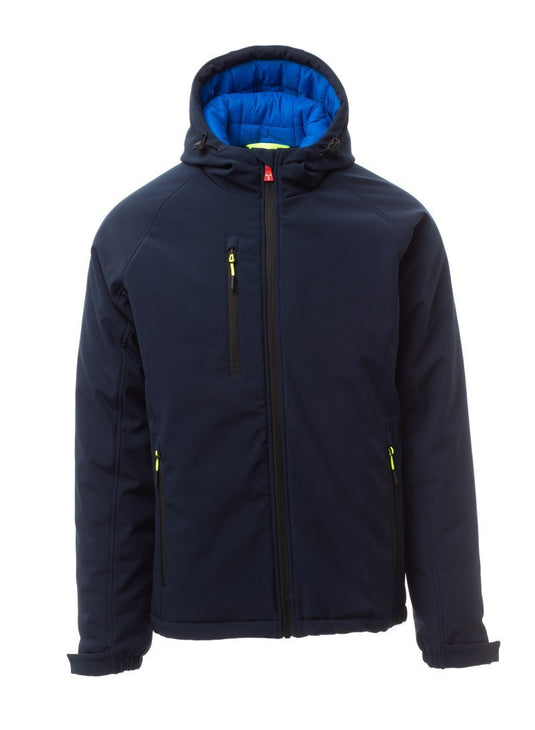 Giubbotto Soft Shell TAGLIA-S Invernale Cappuccio Payper Gale Pad Blu Navy/Blu Royal Outlet