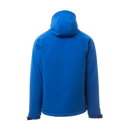 Giubbotto Uomo TAGLIA-L Invernale Soft Shell con Cappuccio Payper Gale Pad Blu Royal/Blu Navy Outlet