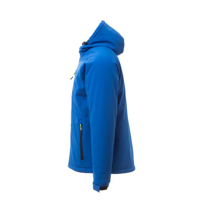 Carica immagine in Galleria Viewer, Giubbotto Uomo TAGLIA-L Invernale Soft Shell con Cappuccio Payper Gale Pad Blu Royal/Blu Navy Outlet
