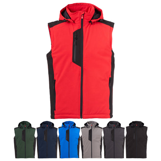 Gilet Softshell Bicolore Imbottito 140g da Uomo Personalizzabile da Lavoro Payper Galway Vest Ultralite Pad 140