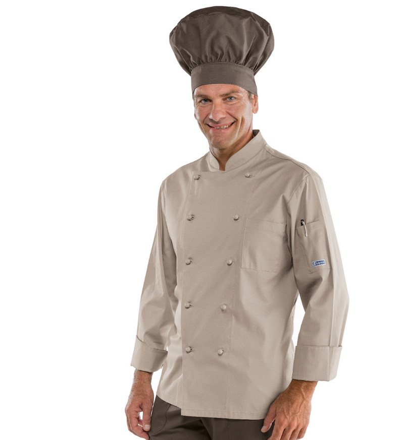 Carica immagine in Galleria Viewer, Giacca Cuoco Classica Isacco Unisex Manica Lunga Bottoni Antipanico
