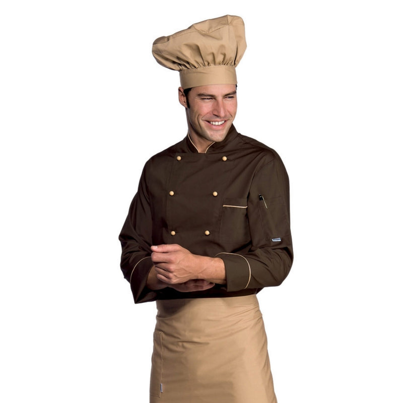 Carica immagine in Galleria Viewer, Giacca Cuoco Profilata Unisex Manica Lunga Isacco
