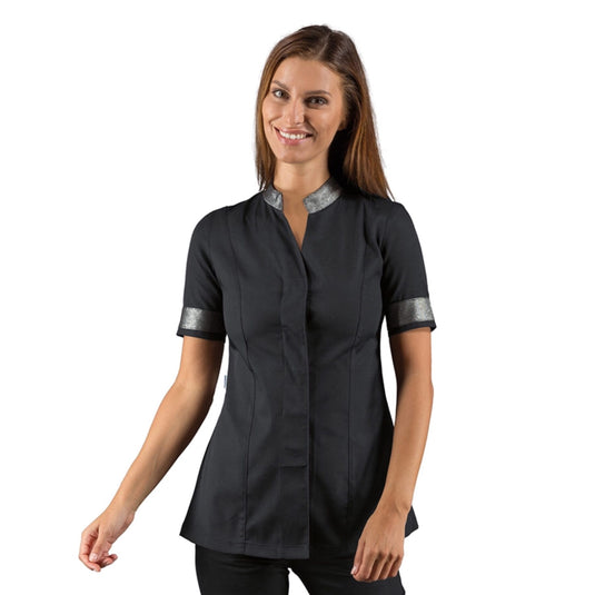 Casacca Donna Sciancrata Mezza Manica Isacco Hibiscus Settore Estetico e Medicale