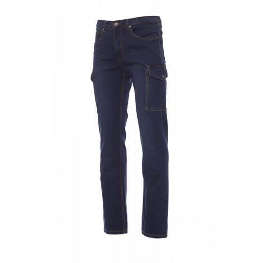 Pantalone Uomo Jeans TAGLIA-48 Stretch Multitasche Slim con Lock System Payper Hummer Deep Blue Outlet
