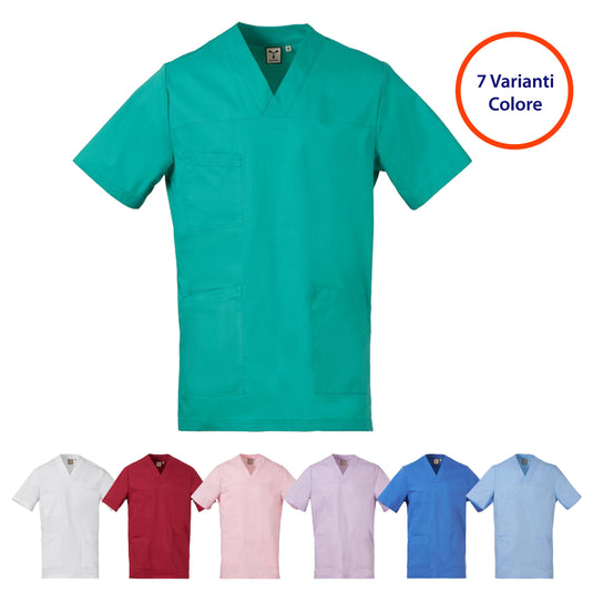 Casacca Uomo Manica Corta Stretch Sanitaria Personalizabile Payper Hygene