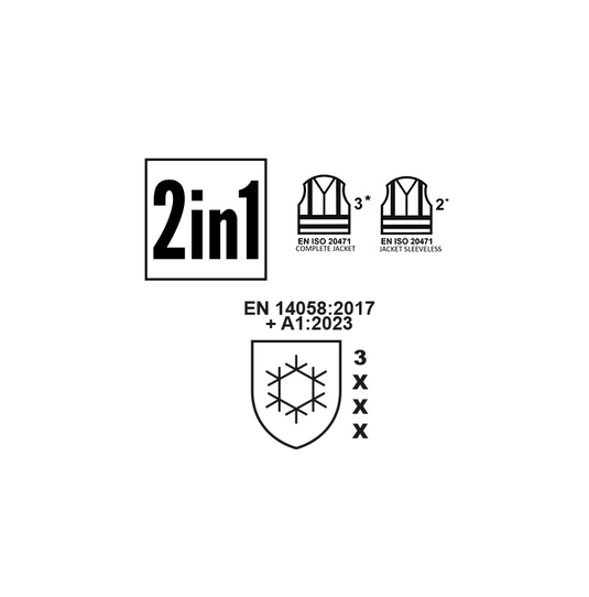 Giubbotto Alta Visibilità 2in1 Bicolore con Cappuccio Invernale Payper Interstate