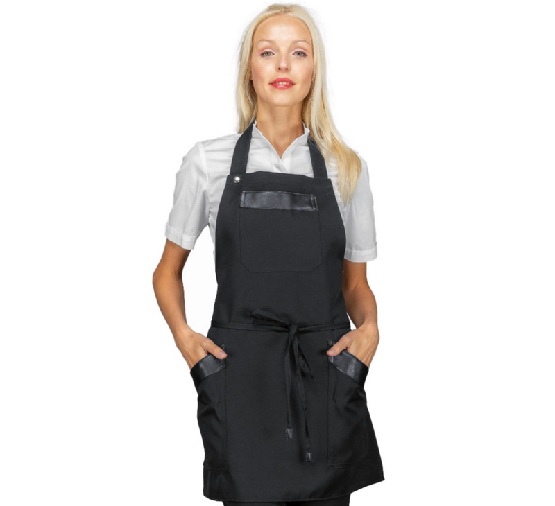 Carica immagine in Galleria Viewer, Grembiule Pettorina Unisex Corto con Tasche e Pelle Isacco Oregon Short
