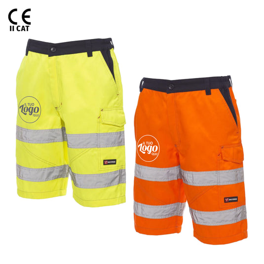 Kit Hi-Vis Craft Payper 2 Pezzi - Bermuda Craft + T-Shirt o Polo Alta Visibilità a Scelta