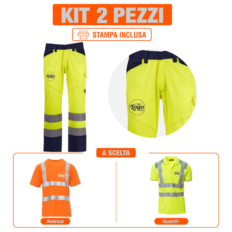 Carica immagine in Galleria Viewer, Kit Payper Hi-Vis Charter Summer 2 Pezzi - Pantalone e T-Shirt o Polo Alta Visibilità a Scelta

