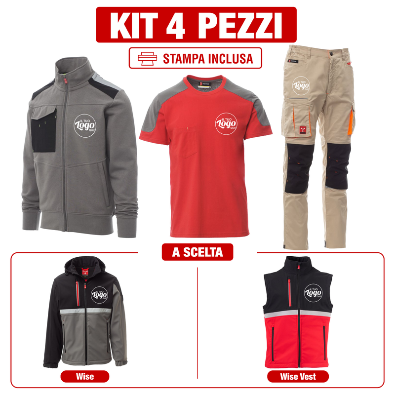 Carica immagine in Galleria Viewer, Kit Payper Next 2Way Pro 4 Pezzi Personalizzato – Giubbotto o  Gilet, T-Shirt, Felpa e Pantalone
