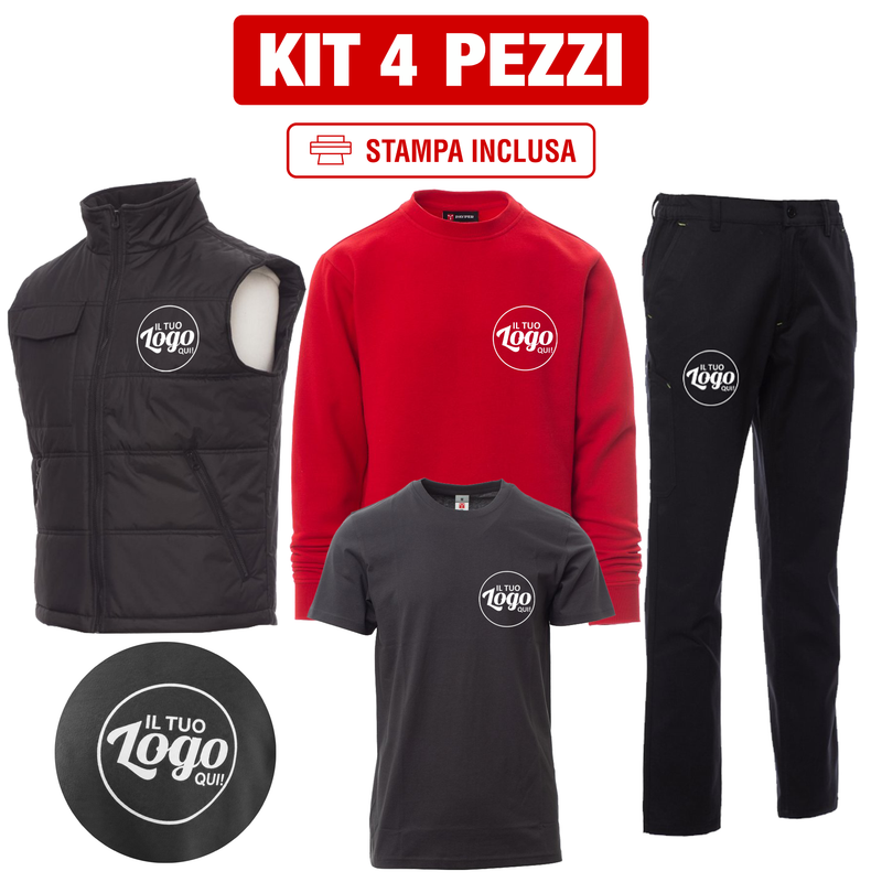 Carica immagine in Galleria Viewer, Kit Payper Essential 4 Pezzi Personalizzato – Gilet Star, T-Shirt Print, Felpa New Orleans e Pantalone Engine
