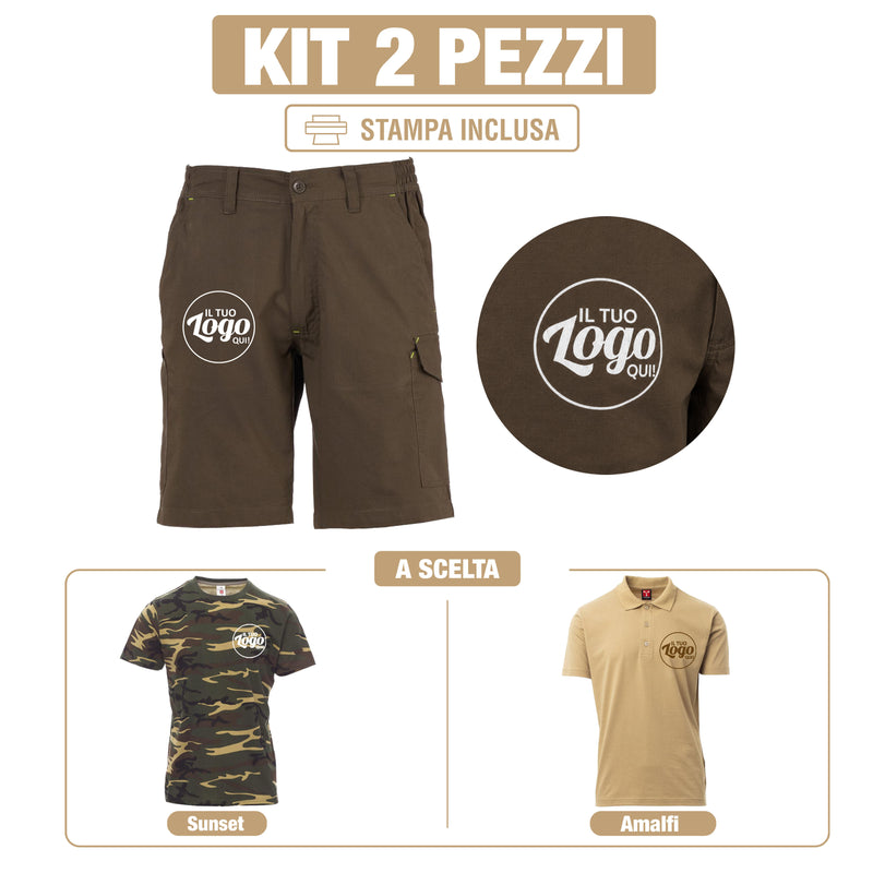 Carica immagine in Galleria Viewer, Kit Payper Summer Service 2 Pezzi Personalizzato – T-Shirt o Polo a Scelta e Bermuda
