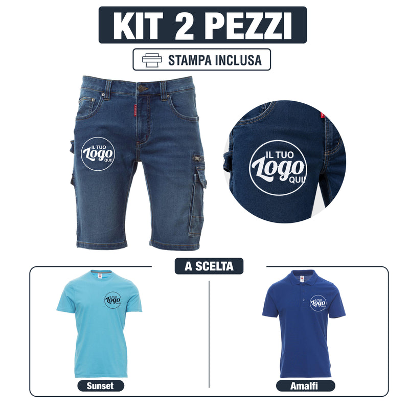 Carica immagine in Galleria Viewer, Kit Payper Summer West 2 Pezzi Personalizzato – T-Shirt o Polo a Scelta e Bermuda
