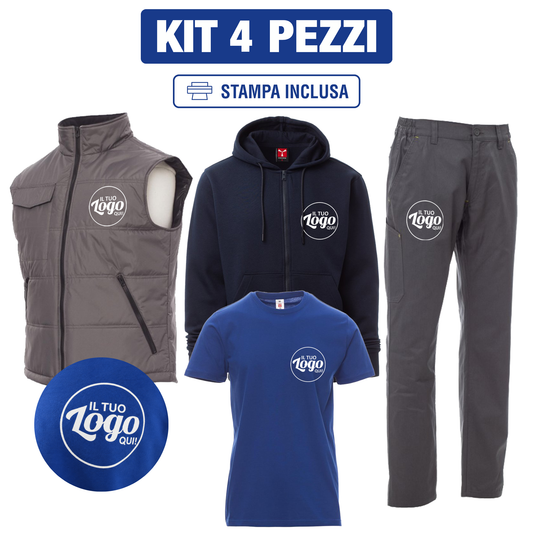 Kit Payper Urban 4 Pezzi Personalizzato – Gilet Star, T-Shirt Print, Felpa Pontiac e Pantalone Engine