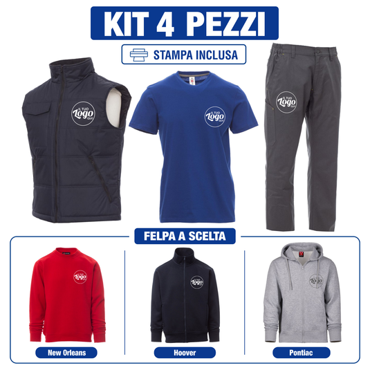 Kit Payper Urban Engine Pro 4 Pezzi Personalizzato – Gilet, T-Shirt, Felpa a Scelta e Pantalone