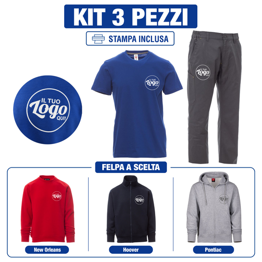Kit Payper Urban Engine 3 Pezzi Personalizzato – T-Shirt, Felpa a Scelta e Pantalone