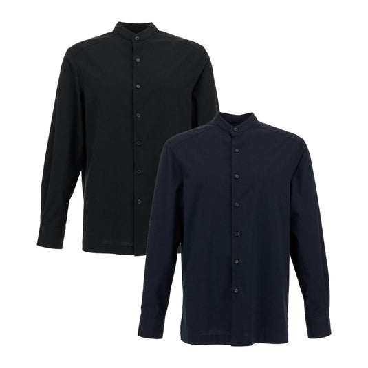 Camicia Elasticizzata Misto Lino Coreana Manica Lunga Payper Lagoon Long