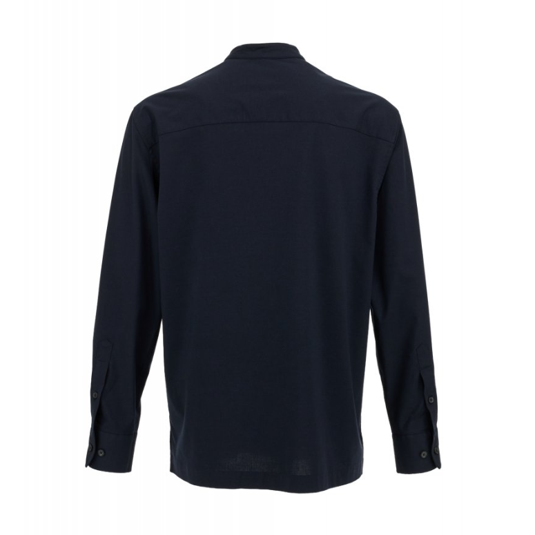 Carica immagine in Galleria Viewer, Camicia Elasticizzata Misto Lino Coreana Manica Lunga Payper Lagoon Long
