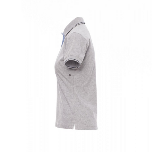 Polo Donna TAGLIA-M Donna Sfiancata Fashion Oxford Payper Leeds Grigio Melange/Blu Navy Outlet