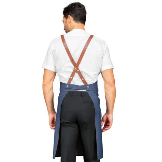 Grembiule Unisex con Pettorina Professionale con Bretelle in Pelle Isacco Mexico