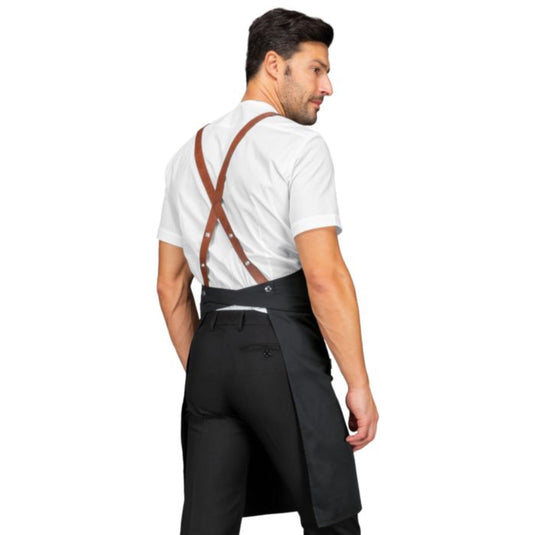 Grembiule Unisex con Pettorina Professionale con Bretelle in Pelle Isacco Mexico