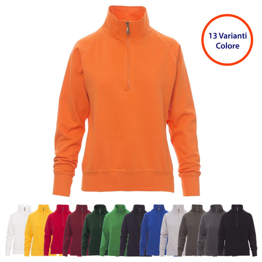 Felpa Donna Maniche Raglan Mezza Zip Payper Miami+ Lady