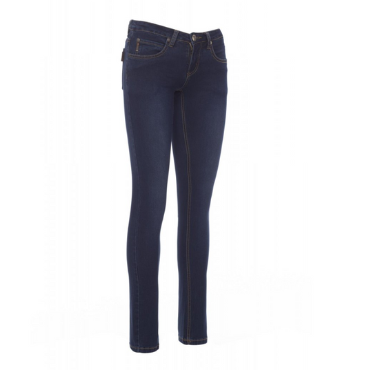 Pantalone Donna TAGLIA-42 Jeans Stretch a 5 Tasche Effetto Stone Wash Payper Mustang Lady Deep Blue Outlet