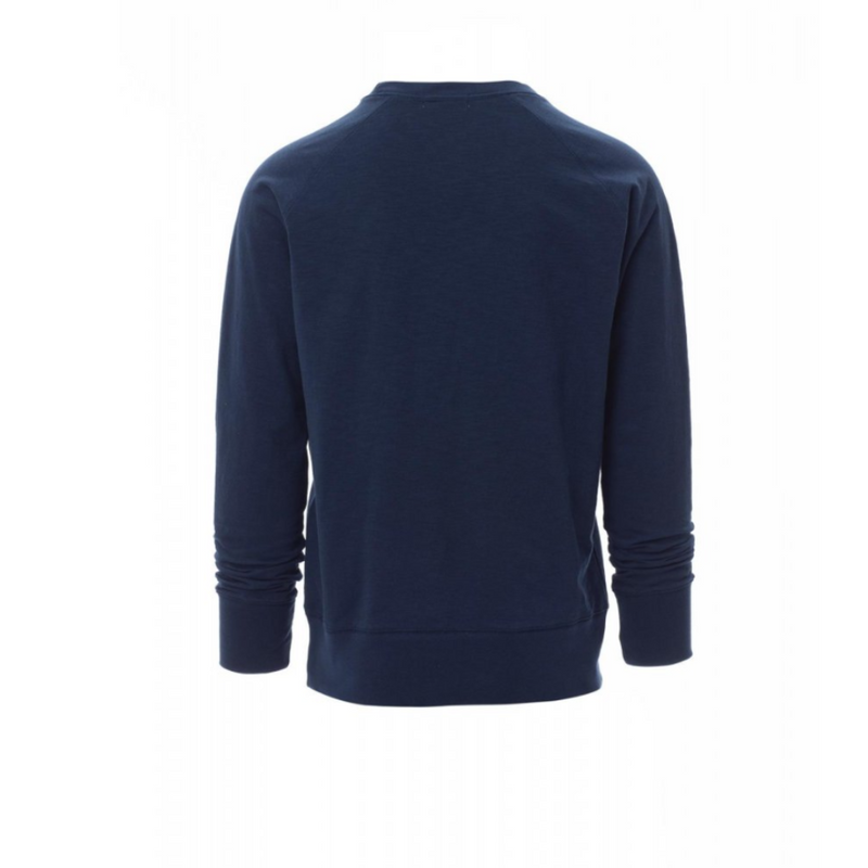 Carica immagine in Galleria Viewer, Felpa TAGLIA-L Girocollo French Terry Manica Raglan Payper Malibu+ Blu Denim Outlet
