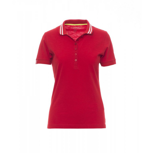 Polo Donna TAGLIA-S Fashion Payper Nautic Lady Passion Red/Bianco-Giallo Fluo Outlet