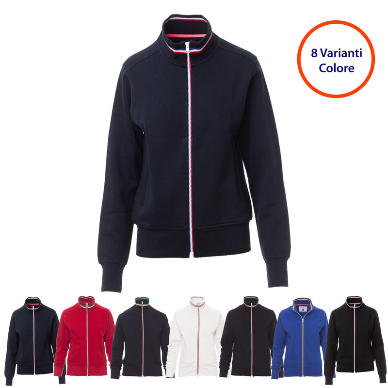 Carica immagine in Galleria Viewer, Felpa Donna Zip Intera Tricolore Payper Nazionale Lady
