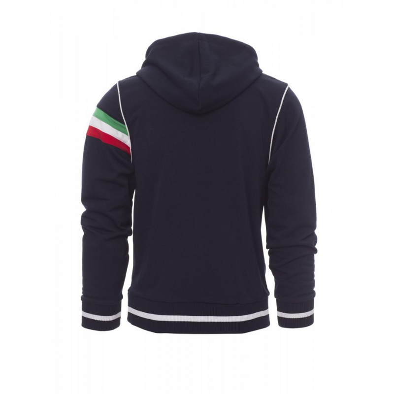 Carica immagine in Galleria Viewer, Felpa TAGLIA-S Dry-Tech con Cappuccio Tricolore Payper Nevada Blu Navy Outlet
