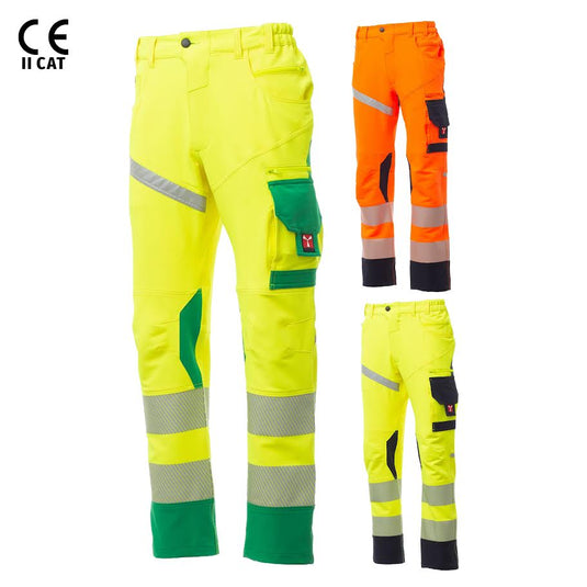 Pantaloni da Lavoro Alta Visibilità 4 Way Stretch Payper Next 4W HI-VI