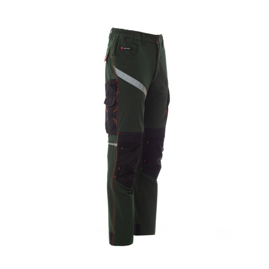 Pantaloni da lavoro TAGLIA-50 Estivi Elasticizzati con Portaginocchiere Payper Next 4W Summer Verde Foresta/Nero Outlet