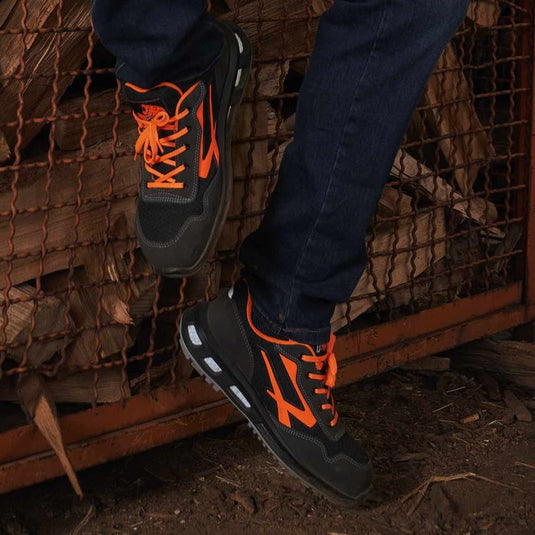Scarpe antinfortunistiche basse leggere traspiranti S1PS U-Power Orange
