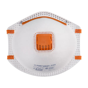 10 Pezzi Mascherina FFP1 Preformata a Tazza con Valvola Portwest P101