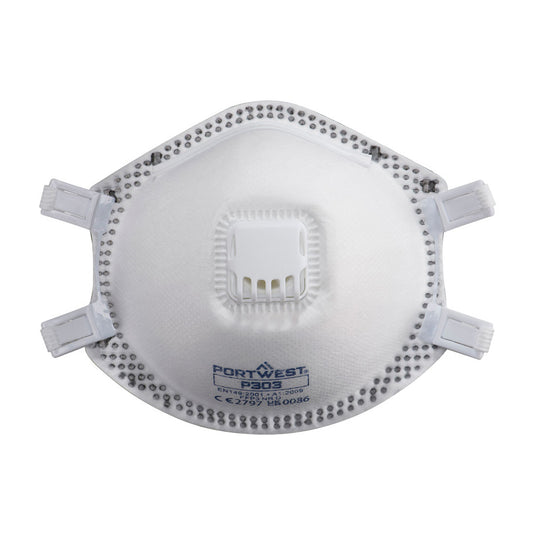 10 Pezzi Mascherina FFP3 Preformata a Tazza con Valvola Portwest P303