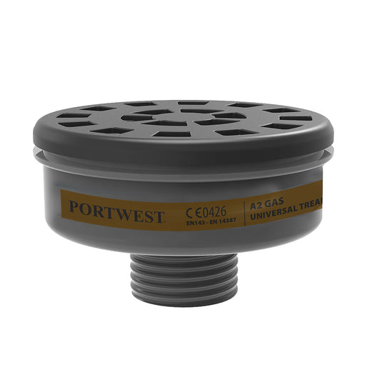 6 Pezzi Filtro Gas A2 Portwest P906 con Attacco DIN Universale