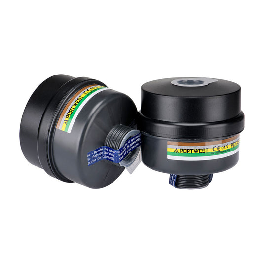 4 Pezzi Filtro Combinato ABEK2P3 Portwest P976 con Attacco DIN Universale