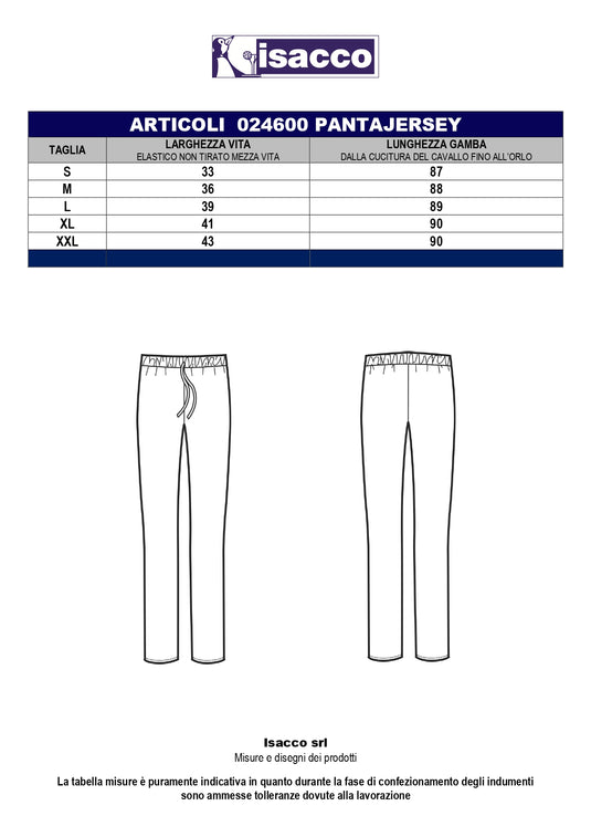 Pantalone Donna Elasticizzato in Jersey con Laccio in Vita Donna