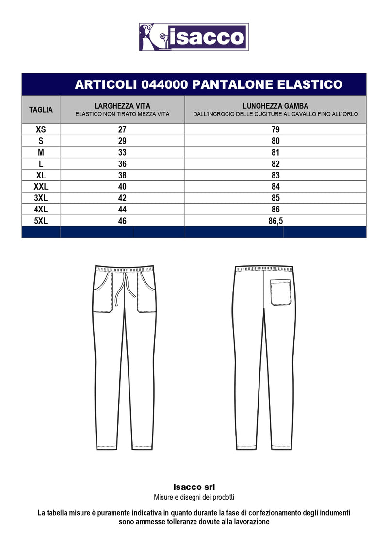 Carica immagine in Galleria Viewer, Pantalaccio Unisex Isacco con Laccio Elastico per Uso Sanitario e Cucina
